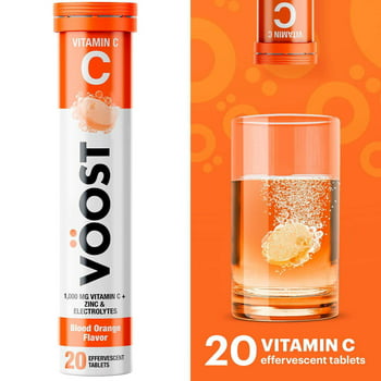 VOOST  C  Supplement, Effervescent  Drink , Blood Orange, 20 Ct