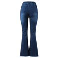 thumbnail image 4 of KDFJPTH Skinny Jeans for Women High Rise Flare-Leg Regular Fit Jeans Solid Blue Xl, 4 of 5