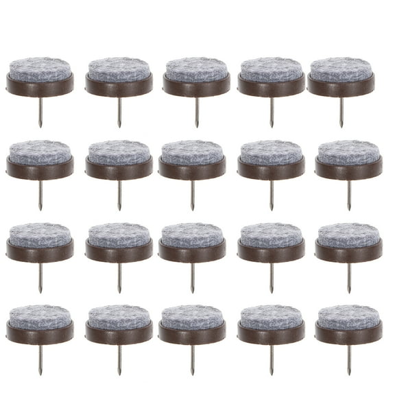 100-Pack Screw-In Felt Furniture Pads for Flooring , Chair Leg Covers, Rubber Feet, Anti-Scratch Floor Protectors