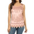 thumbnail image 1 of PrettyGuide Women's Sequin Top Flowy Sparkly Cocktail Tank Party Dressy Tops, 1 of 7