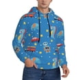 thumbnail image 2 of Naloa Cartoon Animals 1 Men's Casual Hooded Collar Drawstring Hoodies Pullover Sweatshirts Casual Long Sleeve Shirts-Medium, 2 of 7