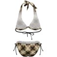 thumbnail image 3 of HPINK-T Women's Halter Triangle Bikini Tie Side Bottom Two Piece Swimsuit, 3 of 12