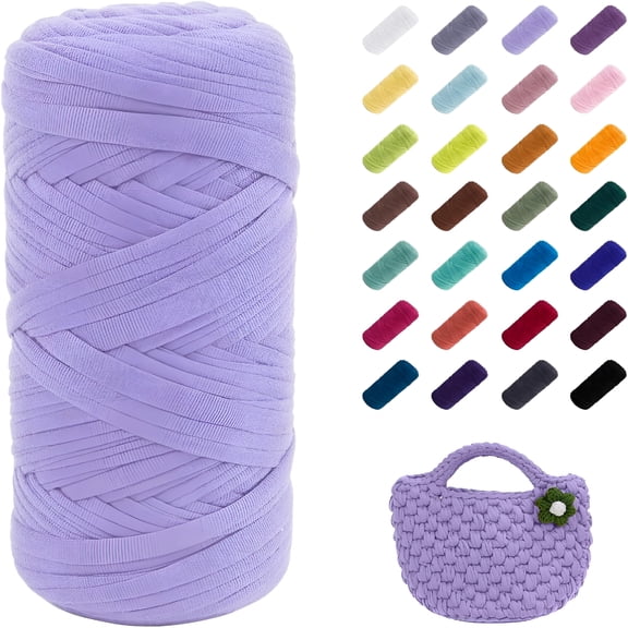 PALINO T-Shirt Yarn,200g/196ft Elastic Fabric Cloth Knitting Yarn,Thick Crochet Yarn for Crocheting Bags/Baskets/Rugs,Home Decor,DIY Crafts