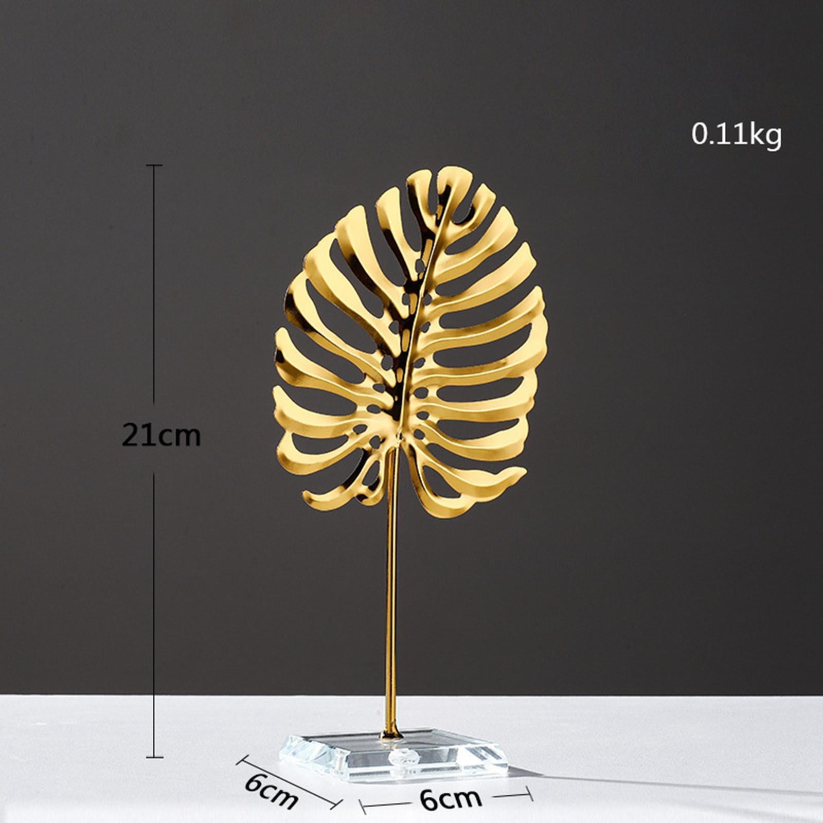 simhoa Flamingo Leaf Garden Sculpture Figurine Ornament for Spring Holiday Yard Art Abstract Metal Statue Home Bookshelf Bar Decoration Fairy Accessories