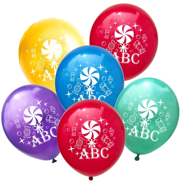 Set de globos ABC Lollipop Latex de regreso a clases x10