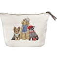 thumbnail image 1 of Mary Lake Thompson Yorkie Doodle Frenchie Canvas Pouch, 1 of 1