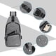 thumbnail image 5 of Bolso bandolera para hombre, bolso de pecho con carga USB y puerto para auriculares en color gris, mochila de viaje unisex, 5 of 5