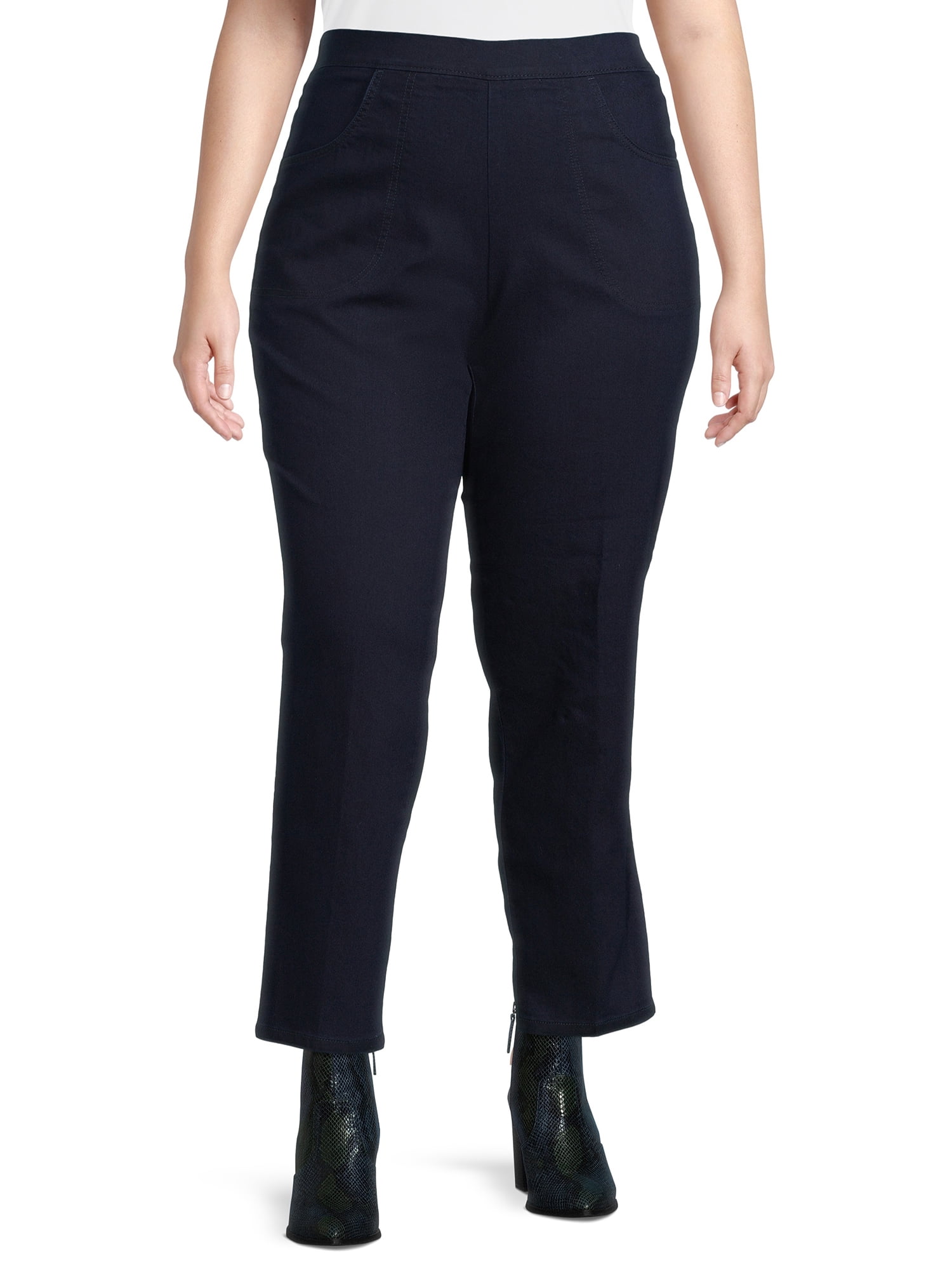 (3 pack) JMS Just My Size by Hanes Women's Plus Size 2 Pocket Pull On Pants, Single and 2 Pack