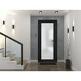 thumbnail image 3 of Front Exterior Prehung Metal-Plastic Door Frosted Glass / Manux 8102 Matte Black / Office Commercial and Residential Doors Entrance Patio Garage 30" x 80" Right-hand Inswing, 3 of 7