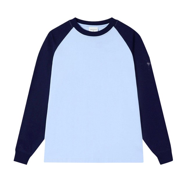 LUOGENLI Male T-shirts for Mens Male off Shoulder Contrasting Color Raglan Sleeve T Shirt Base Shirt 4xl Mens T-shirts Graphic Tees Easter Tee T-shirts Mens White Valentines Blue XXL