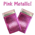 thumbnail image 5 of 4x8 inches Shiny Metallic Bubble Mailers Pink, Teal, Gold, Red or Mirrored Black Padded Colorful Self Sealing Rigid Envelopes 4x7" usable space, 5 of 10