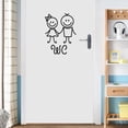 thumbnail image 1 of Adhesivos de pared con forma de palitos de dibujos animados, WC, lindos niños y niñas, 1 of 2