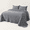 Light Grey-style B-Oversized King (120"x120"), variant on Taupe Super King (120"x128") Oversized Lightweight Microfiber Quilt Bedding Set