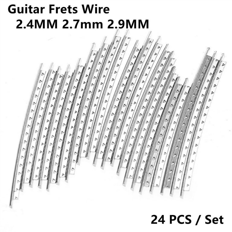 24 Pcs Guitar Frets Wire Fingerboard Nickel Silver 2.4MM 2.7mm 2.9