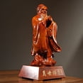 thumbnail image 4 of Rosewood carved Confucius statue, a solid wood figure sculpture of the sage Confucius, a rosewood craft gift., 4 of 4