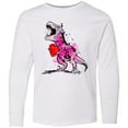 thumbnail image 3 of Inktastic Valentine's Day Graffiti T-Rex with Heart Shaped Candy Box Long Sleeve Youth T-Shirt, 3 of 5