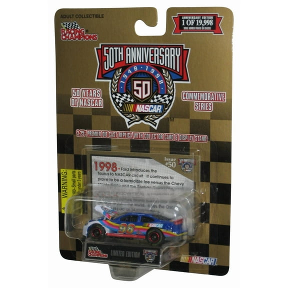 Nascar Fans Racing Champions (1998) Blue Series Commemorative Issue 50 Toy Car #98