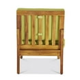thumbnail image 6 of GDF Studio Abena Outdoor Acacia Wood 6 Seater Sofa and Club Chair Set, Teak and Green, 6 of 13