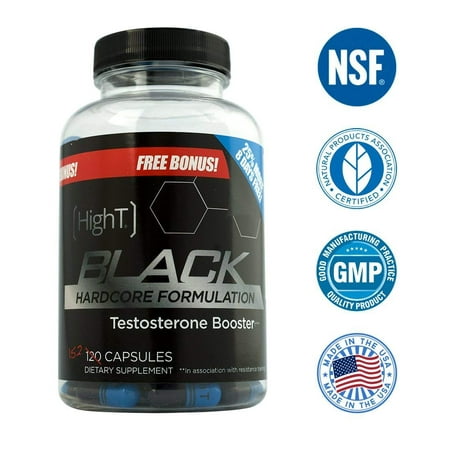 High T Black - Natural Testosterone Booster Hardcore Formulation! - 120 Capsules