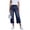 20# Navy, variant on Capri Pants for Women Summer Drawstring Elastic Waist Baggy Wide Leg Cropped Jeans Stretchy Pull on Denim Capris Light Blue 2XL