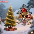 thumbnail image 3 of Stylish Metal Hanging Christmas Tree Wind Spinner - Modern Zigzag Design with Reflective Ornaments for Garden & Yard Decor, 3 of 7