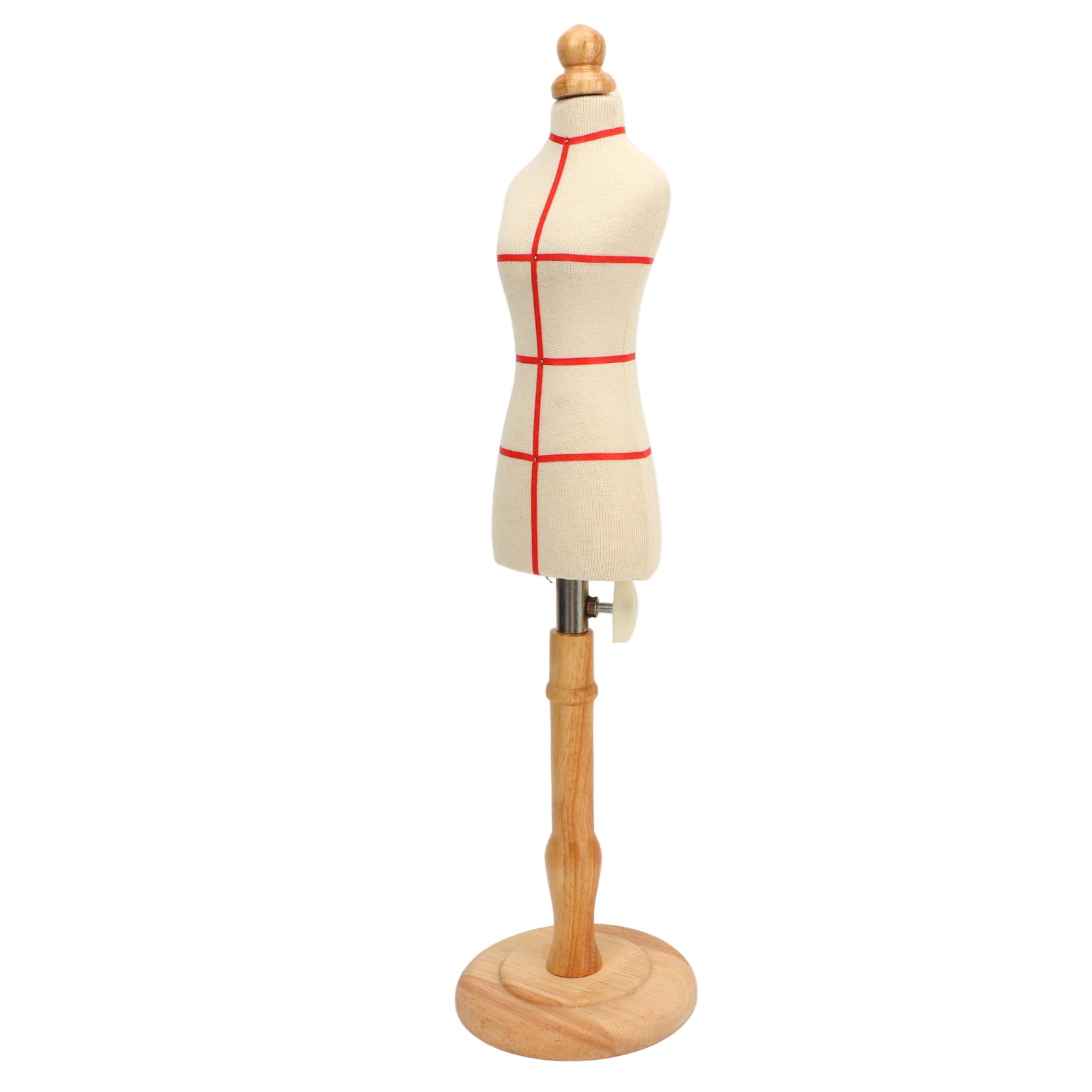 BIMZUC Mini Doll Model Dress Form, Professional Female Adjustable Tailor Mannequin with Wooden Base for Sewing, Pattern Making and Display, 11.42 inches / 29 cm