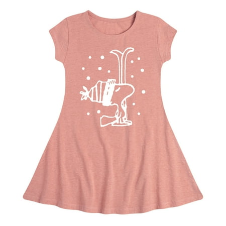 

Peanuts - Woodstock Snowfall - Toddler And Youth Girls Fit And Flare Dress