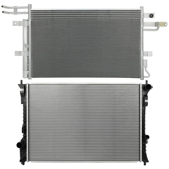 cciyu Aluminum Radiator Replacement 2013-2019 for Ford for Flex,2019 for Lincoln for MKT 13195 Plastic Radiator Auto Parts Complete radiator Radiator Engine Coolant Radiator Assembly Radiator
