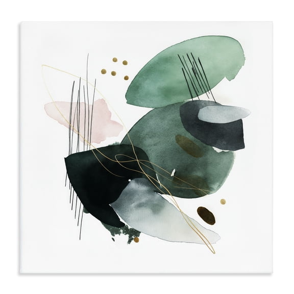 Stupell Industries Contemporary Verdant Horizon Shapes Canvas Art, 17 x 17, by Svetlana Aleynikova