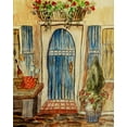 thumbnail image 2 of Harrington, Danielle 15x18 Gold Ornate Wood Framed with Double Matting Museum Art Print Titled - Greek CafT I, 2 of 4