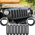 thumbnail image 2 of Insertos de malla para parrilla frontal y cubiertas de faros para Jeep JK E-cowlboy, 2 of 9