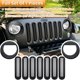 thumbnail image 2 of Insertos de malla para parrilla frontal y cubiertas de faros para Jeep JK E-cowlboy, 2 of 9