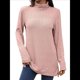 thumbnail image 1 of Camiseta Holgada de Larga con Cuello Alto y Estampado Geométrico de Jacquard para Mujer, Otoño e Invierno. Rosa XXL, 1 of 10