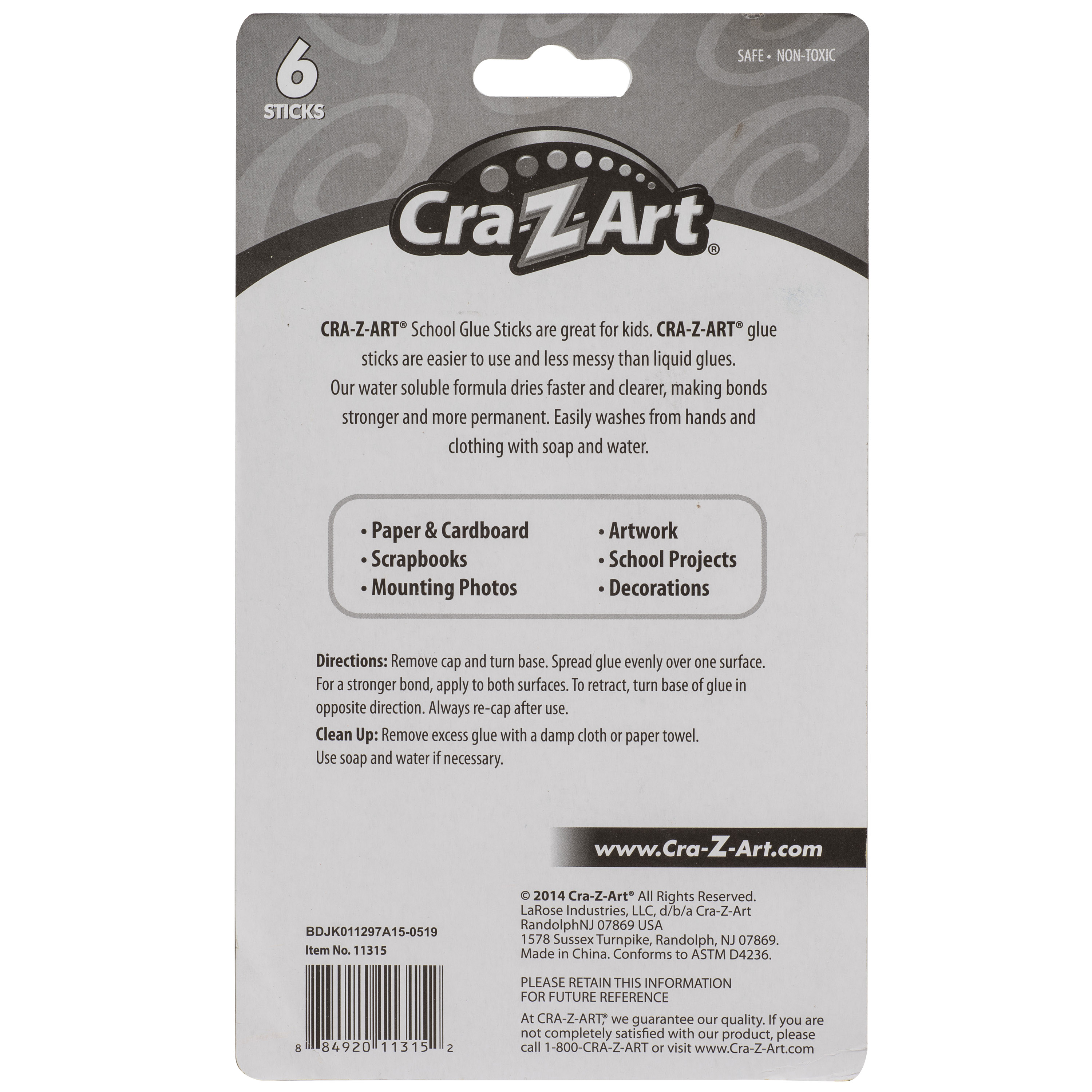 Cra-Z-Art Washable Glue Sticks, Disappearing Purple, 6 Count, Total Weight 1.29oz - image 4 of 9