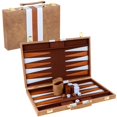 thumbnail image 1 of Funda clásica de piel sintética Backgammon Set RERIVER 2 Players, 1 of 7
