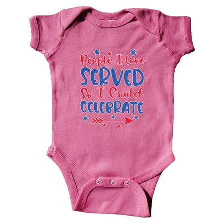 

Inktastic Memorial Day People I Loved Served So I Could Celebrate Gift Baby Boy or Baby Girl Bodysuit