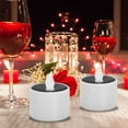 thumbnail image 4 of Romántica lámpara de decoración de luz de té con vela eléctrica de energía solar LED blanca fría para exteriores (6 piezas), 4 of 8