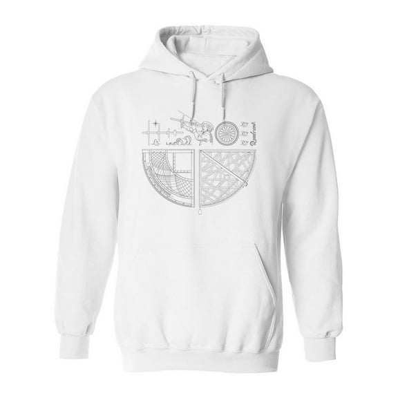 Vintage Navigation Tools. Hoodie Men -Image by Shutterstock, Male Small