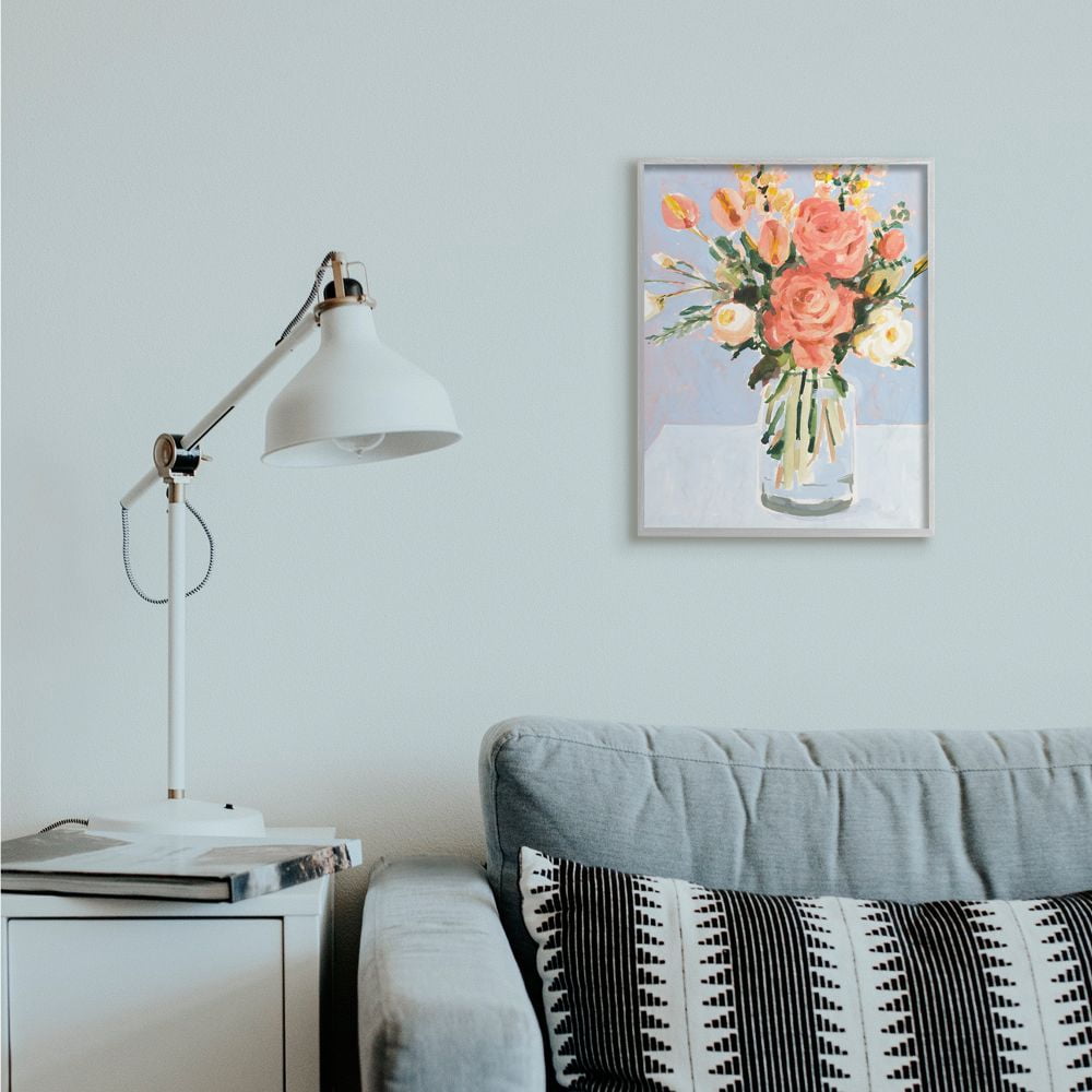 Stupell Industries Blushing Tulip and Rose Spring Floral Bouquet Designed by Victoria Borges