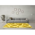 thumbnail image 3 of Ahgly Company Machine Washable Indoor Rectangle Abstract Yellow Modern Area Rugs, 8' x 12', 3 of 4