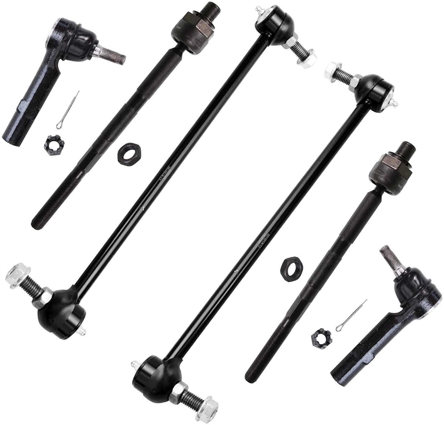 Detroit Axle 2 Rack and Pinion Tie Rod Boots & Bellows… 4 Brand New Complete 10-Piece Front Suspension Kit All Front & Rear Sway Bar Links 4 Inner & Outer Tie Rod Ends 10-Year Warranty- All 