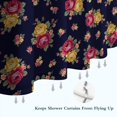 thumbnail image 6 of Pioneer Flower Floral Print Pattern Shower Curtain 72"x84", Bathroom Decorative Shower Curtain Set with 12 Hooks, Waterproof Washable, 6 of 6