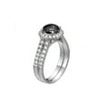 thumbnail image 2 of 1.50 CTW 14K White Gold Black Diamond Ring with Diamonds Halo Double Shank Natural, 2 of 2
