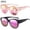 2PCS/Pink Black, variant on 2PCS Fit Over Glasses Sunglasses for Women Men, Oversized Cat Eye Sunglasses Polarized 100% UV400 Protection