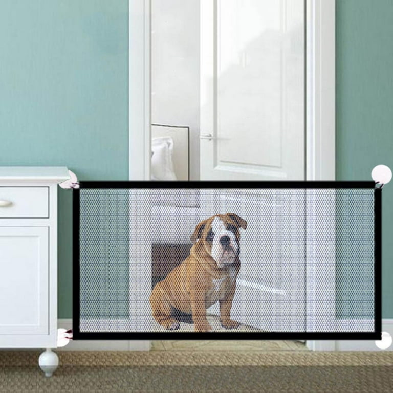 Dog Gates for House Portable Folding Pet Gates Magic Indoor Mesh Doggy Door for Stairs and Doorways Magic Pet Fence for The House Stairs Pet Door 27.5 X 35.4 Walmart