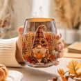 thumbnail image 6 of Autumn Harvest Glass Cup Fall Drinking Glasses Coffee Mugs ,Fall Drinking Glasses,Pumpkin & High Mountain Cattle Design, Juice Glasses, Wine Cups, Halloween Thanksgiving Decor Gift, 6 of 7