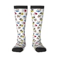 thumbnail image 1 of Fotbe French Bulldog With Coffee Cup Calcetas Divertidas Estampadas para Hombre y Mujer, Calcetas de Algodón hasta la Rodilla para Caminar, Correr, Enfermería y Embarazo, 1 of 6