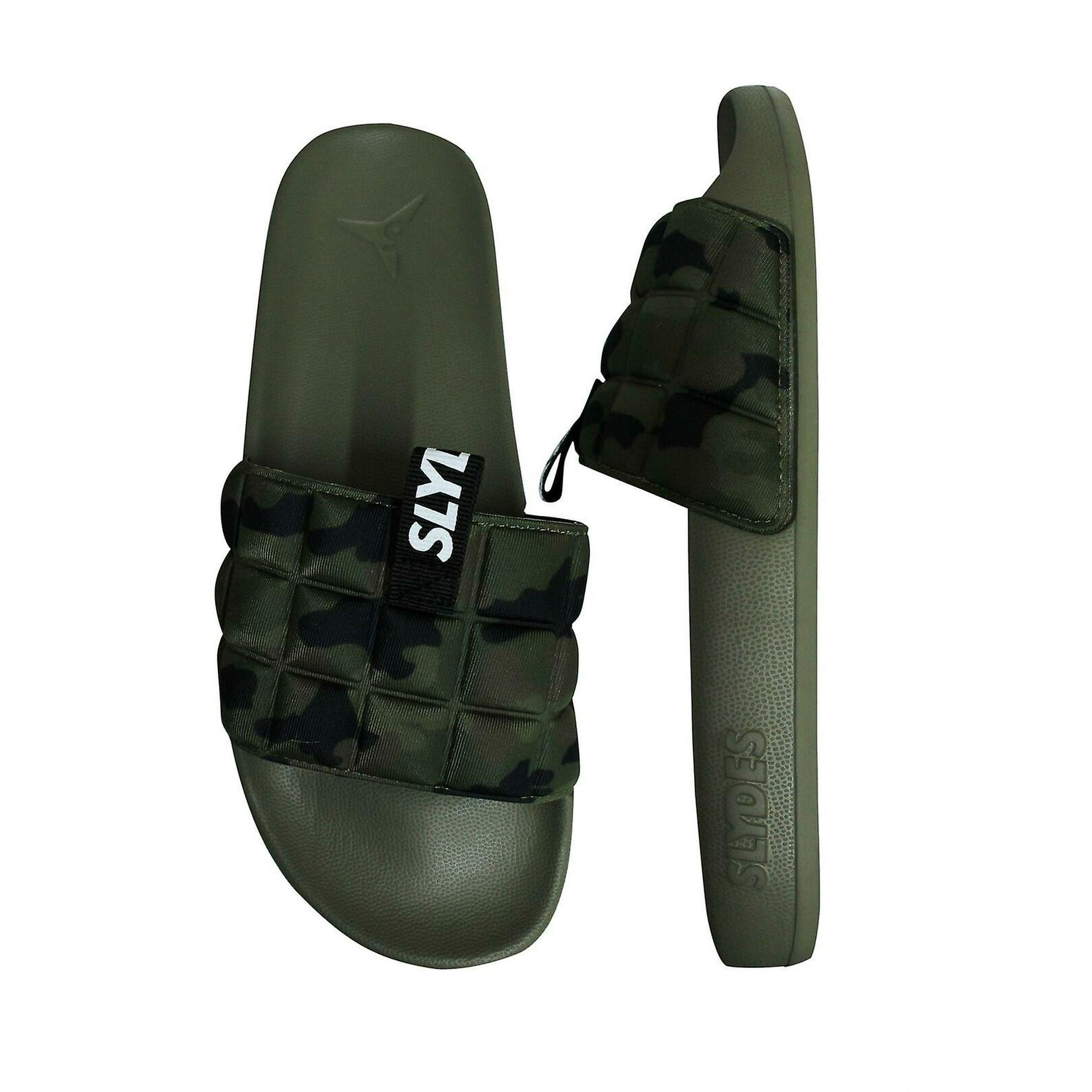 Slydes Fade Slide Mens Slip On Flip Flop Sliders Sandals SS20 M Khaki Camo