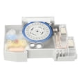 thumbnail image 2 of Time Switch Transparent 24h Mechanical Timer Switch with Battery for Electrical System AC 220‑240V, 2 of 14