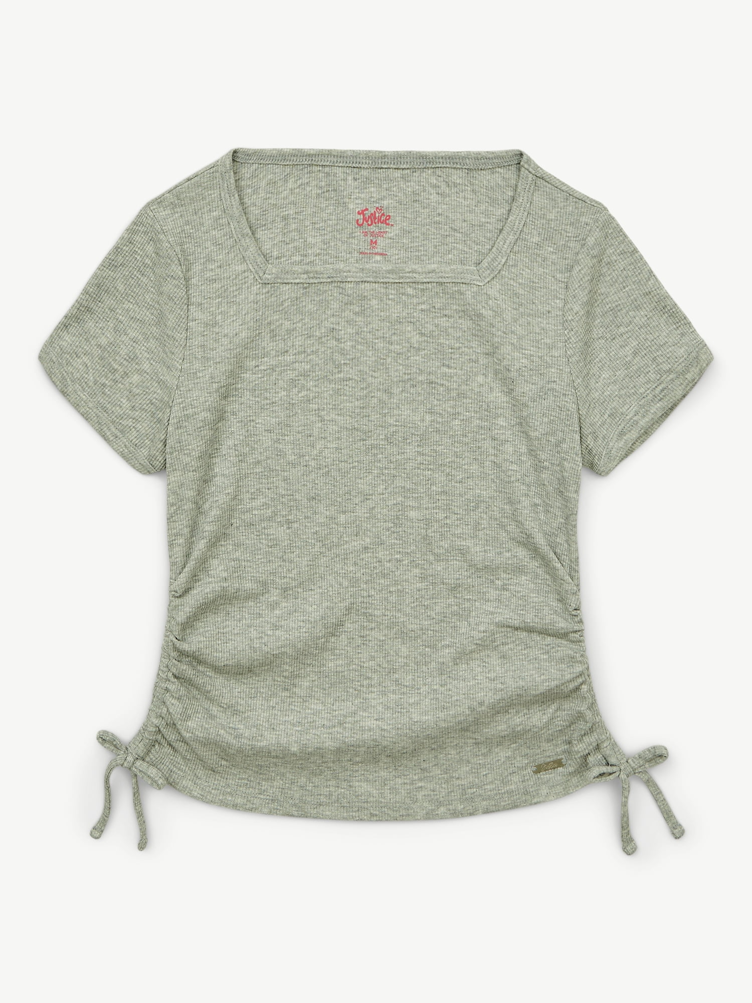 Justice Girls Square Neck Short Sleeve Top, Sizes XS - XLP